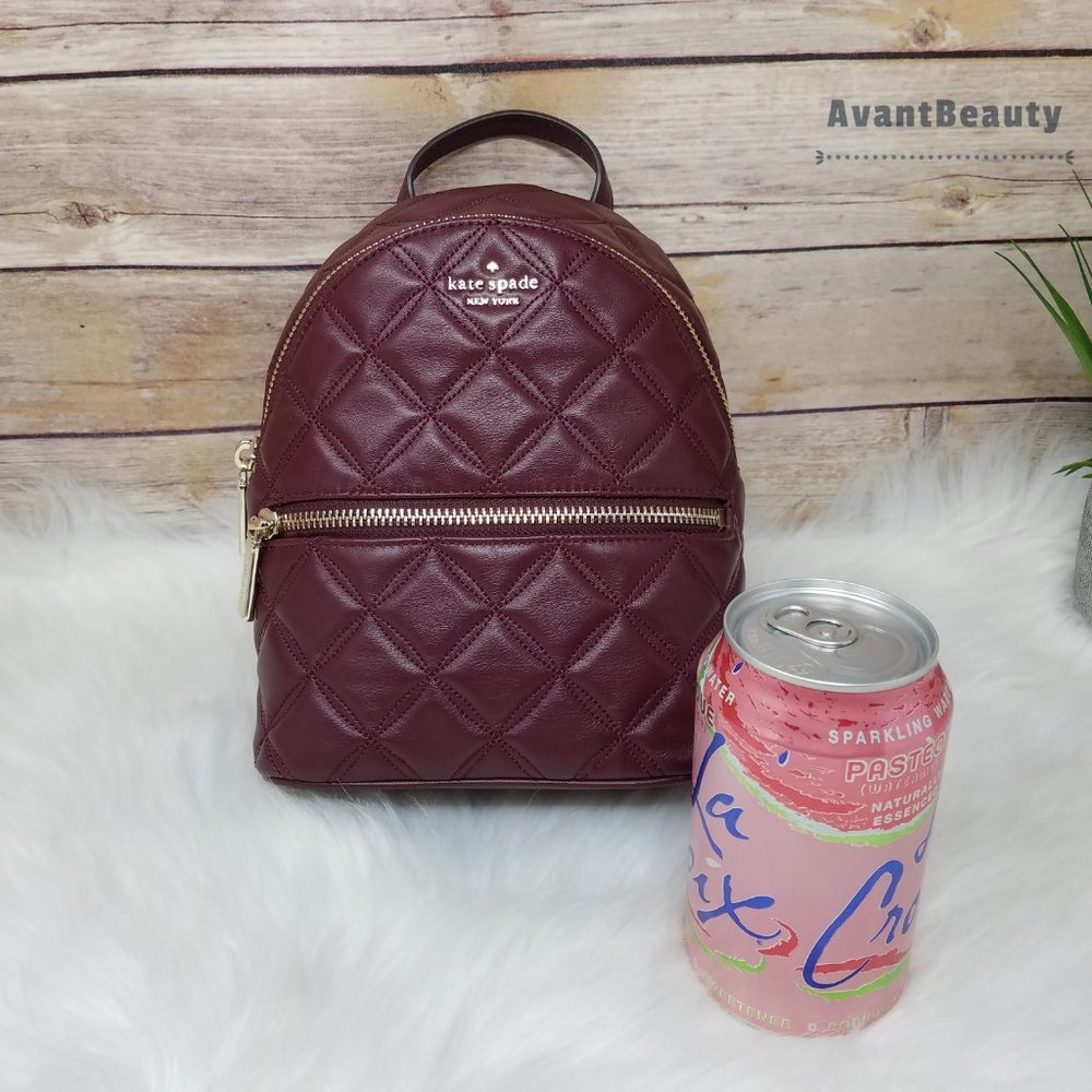 Kate Spade Mini Convertible Backpack Leather Red - Picture 9 of 12